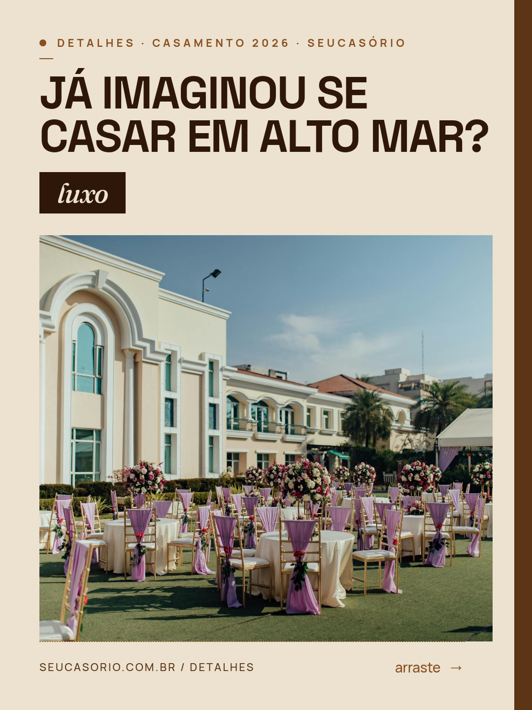 Já imaginou se casar em alto mar?