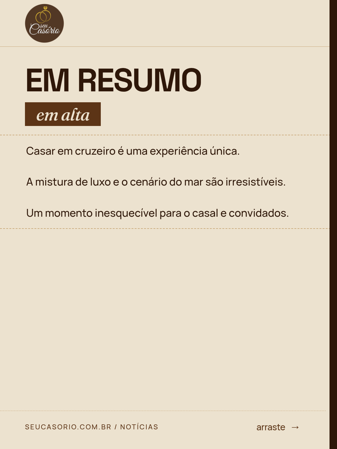 Casar em alto mar: o charme e o luxo dos casamentos em cruzeiros